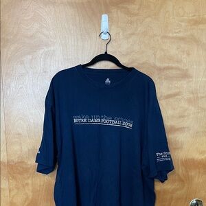 Vintage Adidas Dark Blue Notre Dame Football 2008 Tee
